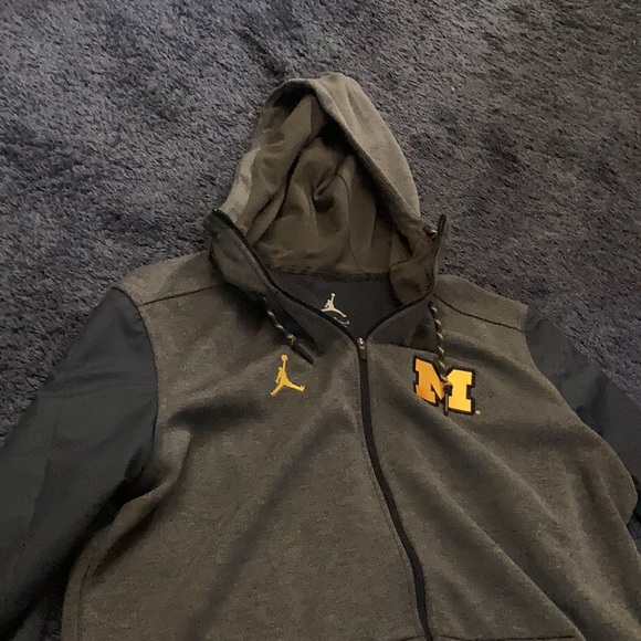 Michigan Air Jordan Zip Up Jacket 